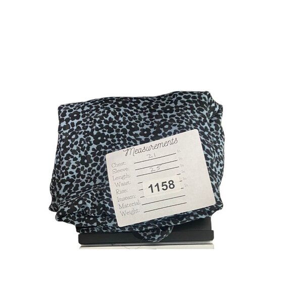 Ann Taylor LOFT Sleeveless Floral Print Silk Feel Blouse Lined L Blue Grey #2558 - Picture 8 of 12